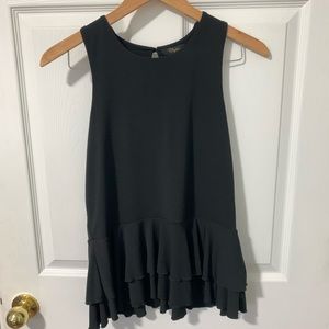 Black peplum top